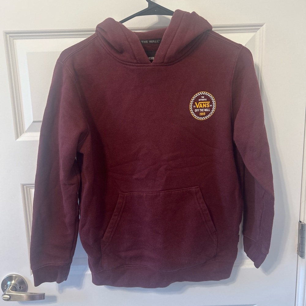 Kids M Vans Burgundy Hoodie